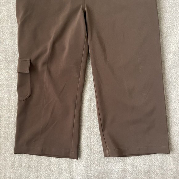 Chico's Pants Womens 1.5 (Size 10) Brown Crop Cargo Stretch Additions Casual - Picture 3 of 11